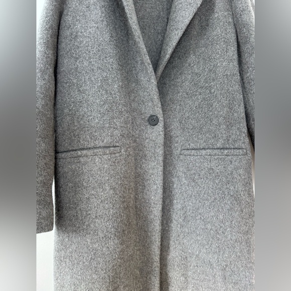Jenni Kayne Carlyle wool alpaca blend pea coat in grey - Picture 8 of 11